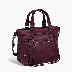 Aimee Kestenberg Leather Tote with Studded Strap Fair Game Oxblood